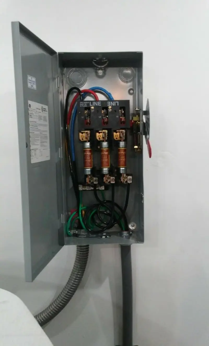 Three-phase disconnect switch installed for Electrical Wiring & Rewiring in Spring Grove