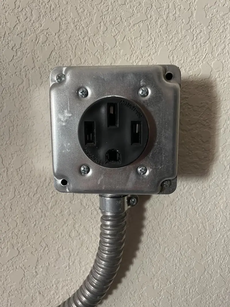 NEMA 14-50 outlet installed for Electrical Panel Upgrade in Spring Grove